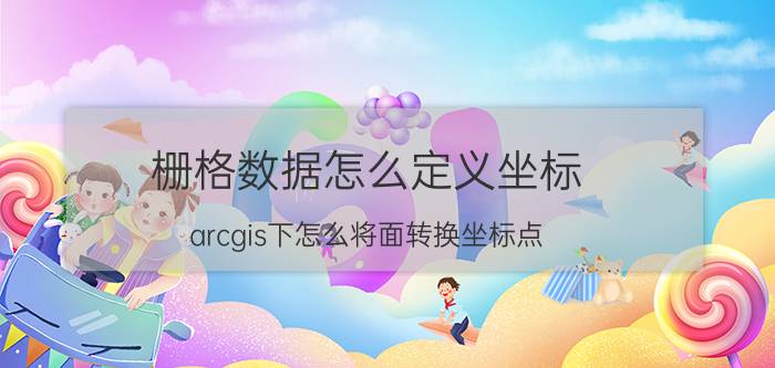 栅格数据怎么定义坐标 arcgis下怎么将面转换坐标点？